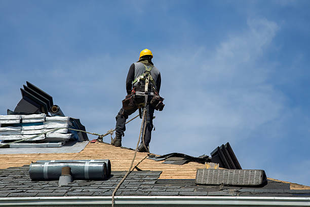 Professional Gutter Installation technician working in Ossining, NY